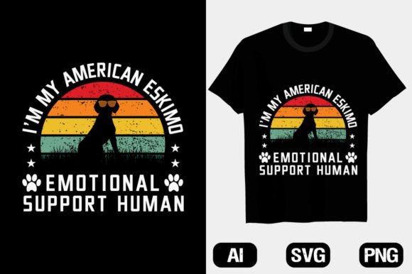 American Eskimo Dog Retro T-Shirt Design: A Graphics Gem