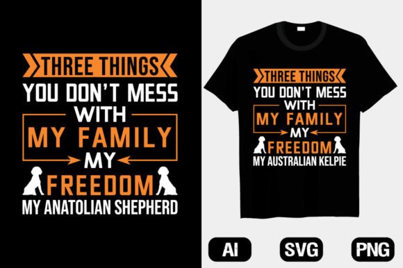 Anatolian Shepherd Typography T-Shirt: A Bold Graphic Design