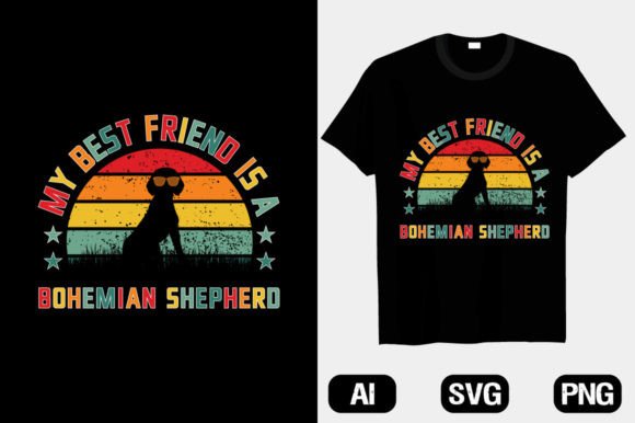 Bohemian Shepherd Dog T-Shirt Designs for Graphics