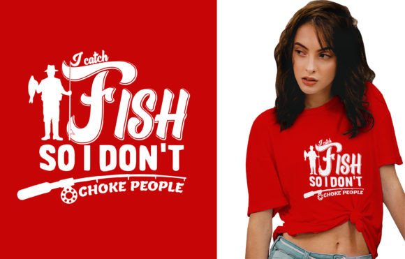 Fishing Typography T-shirt Design for Crafters