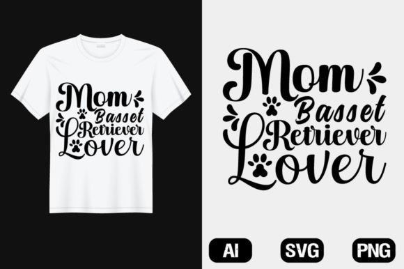 Mom Basset Dog Love SVG T-shirts: A Graphic Design Asset