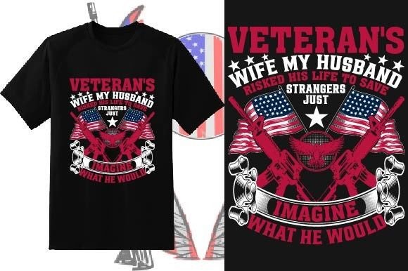 My Husband Risked Veteran T-Shirt: A Bold Graphics Asset