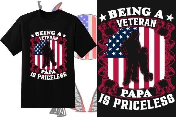 Papa is Priceless: A Veteran T-Shirt Design