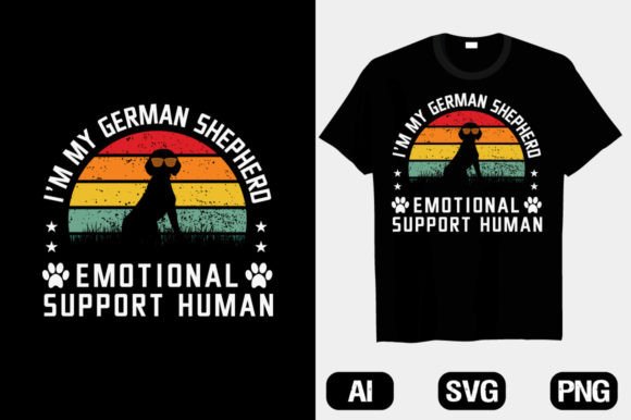Retro German Shepherd T-Shirts: A Graphic Design Asset